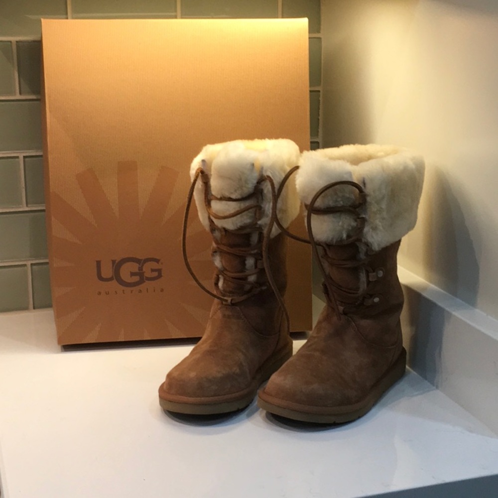 Ugg Shearling Lace Up Boots